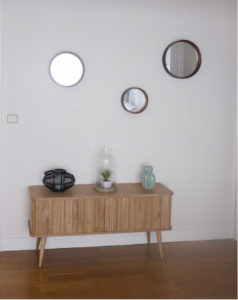 buffet, ensemble de miroirs