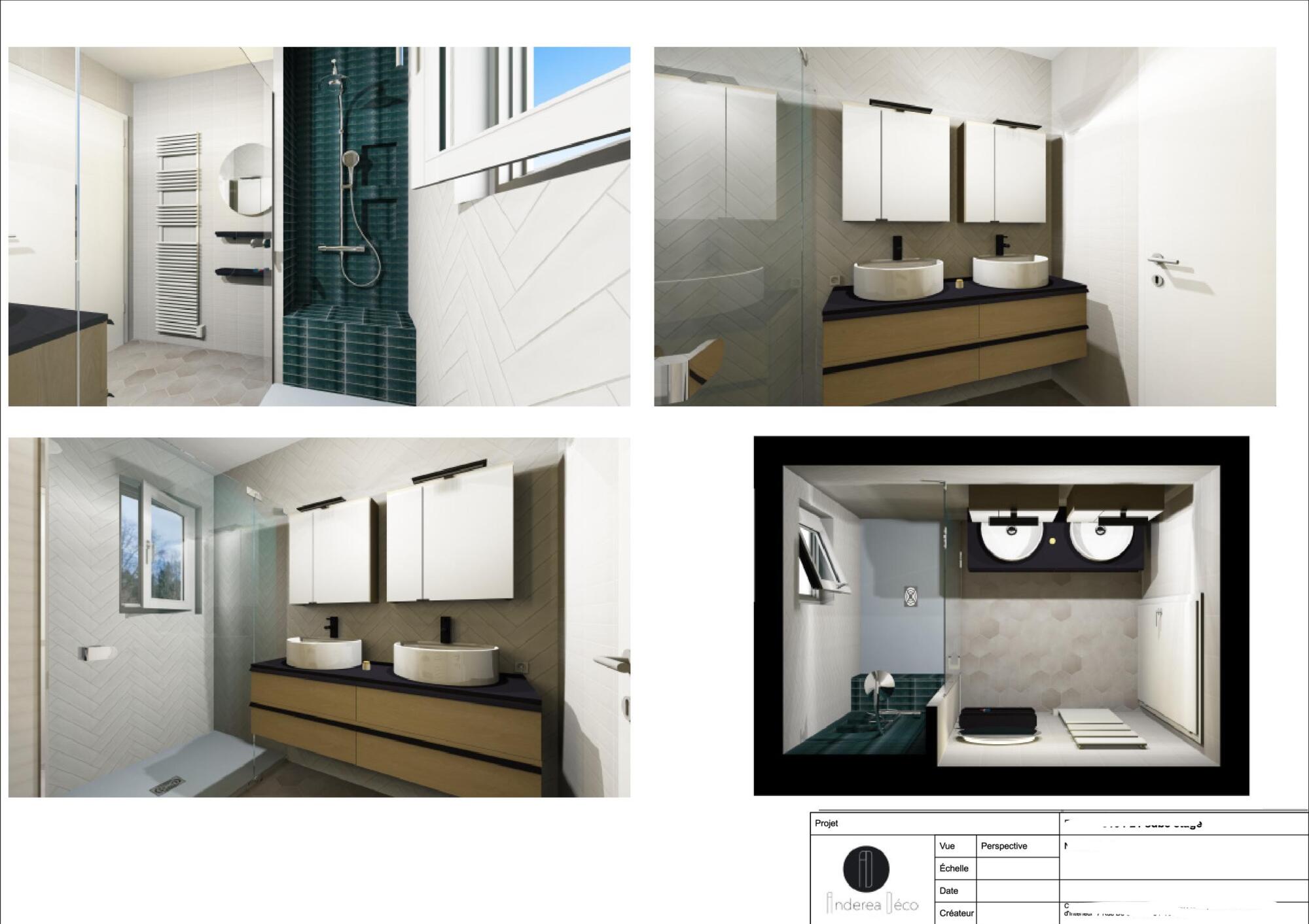 Aménagement d'espace et Décoration intérieure pour un nouvel appartement T2  à St Pée Sur Nivelle - Anderea déco - Marielle Granet