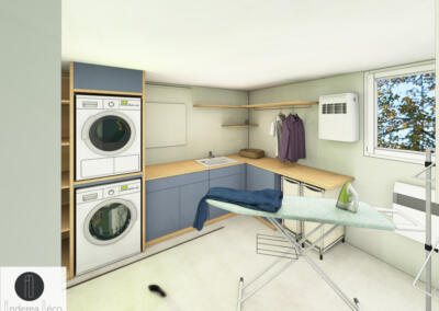 Anderea-deco Rénovation décoration architecture d'intérieur Saint Jean de Luz Visuel 3D buanderie