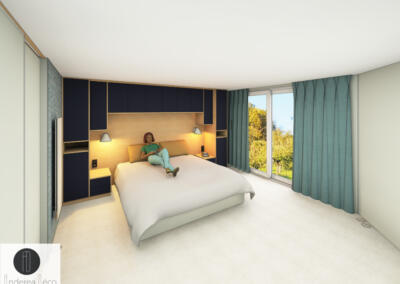 Anderea-deco Rénovation décoration architecture d'intérieur Saint Jean de Luz Visuel 3D chambre